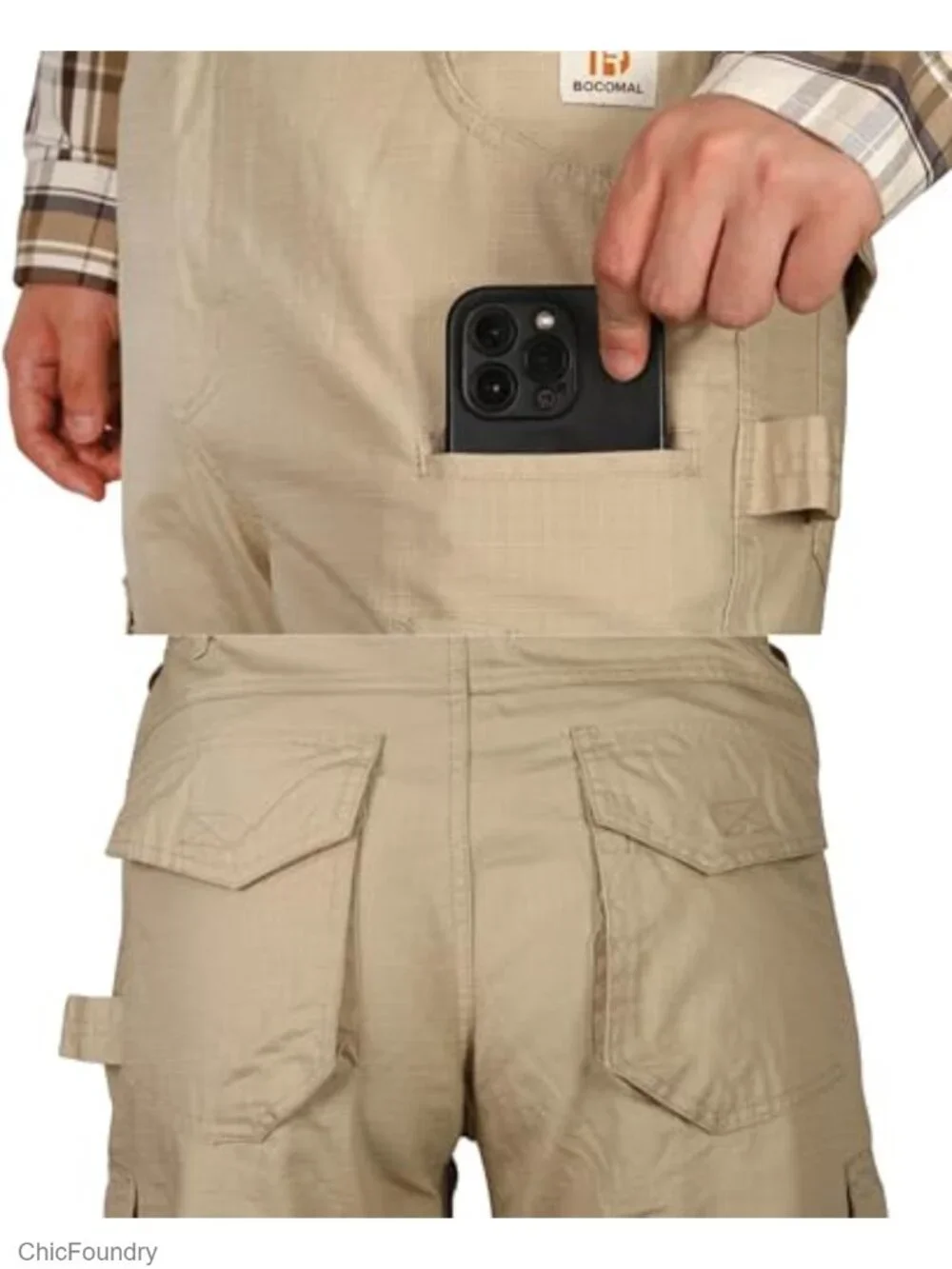 Flame Resistant Cargo Work Pants Relaxed Fit 9 Pocket Ripstop